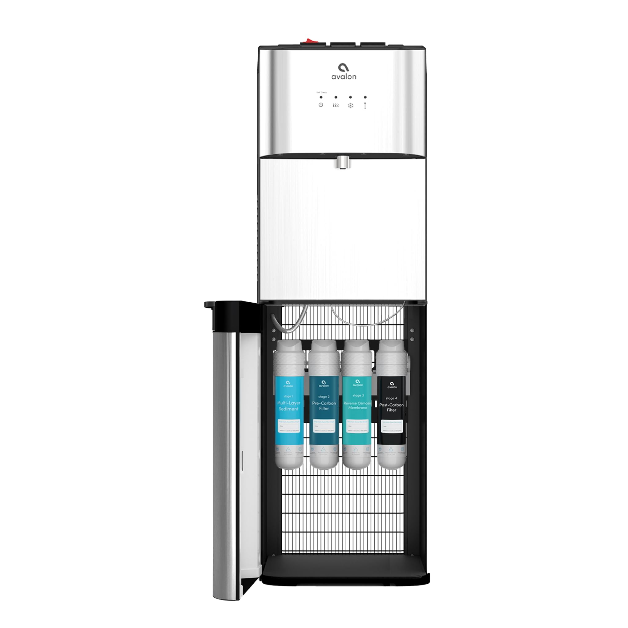 Avalon Self Cleaning Bottleless Water Cooler Water Dispenser - 2 Temperature Settings - Hot & Cold Water, Durable Stainless Steel Cabinet, Reverse Osmosis Filtration- UL Listed