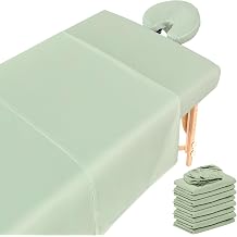12 Pcs 4 Sets for Premium Microfiber Mas for Table Sheet Set | Include Table Cover,Fitted Sheet,Rest for Beauty Salon Spa Hair Salon for Green
