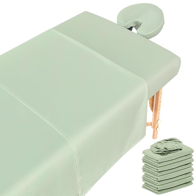 Conjunto de roupas de cama para maca de massagem FACULX com microfibra, 4 conjuntos e 12 peças
