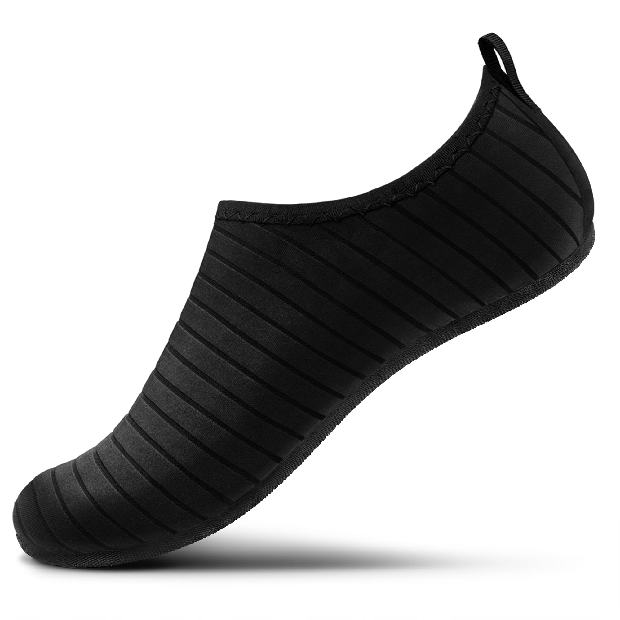 Water Shoes Women Men Adult Quick-Dry Aqua Socks Barefoot Non Slip for Beach Swim River Pool Lake surf Black SK002(U)