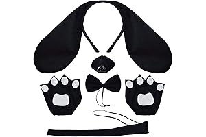 5PCS Puppy Dog Ears Costume Set for Adults: Transform into Canine Cuties