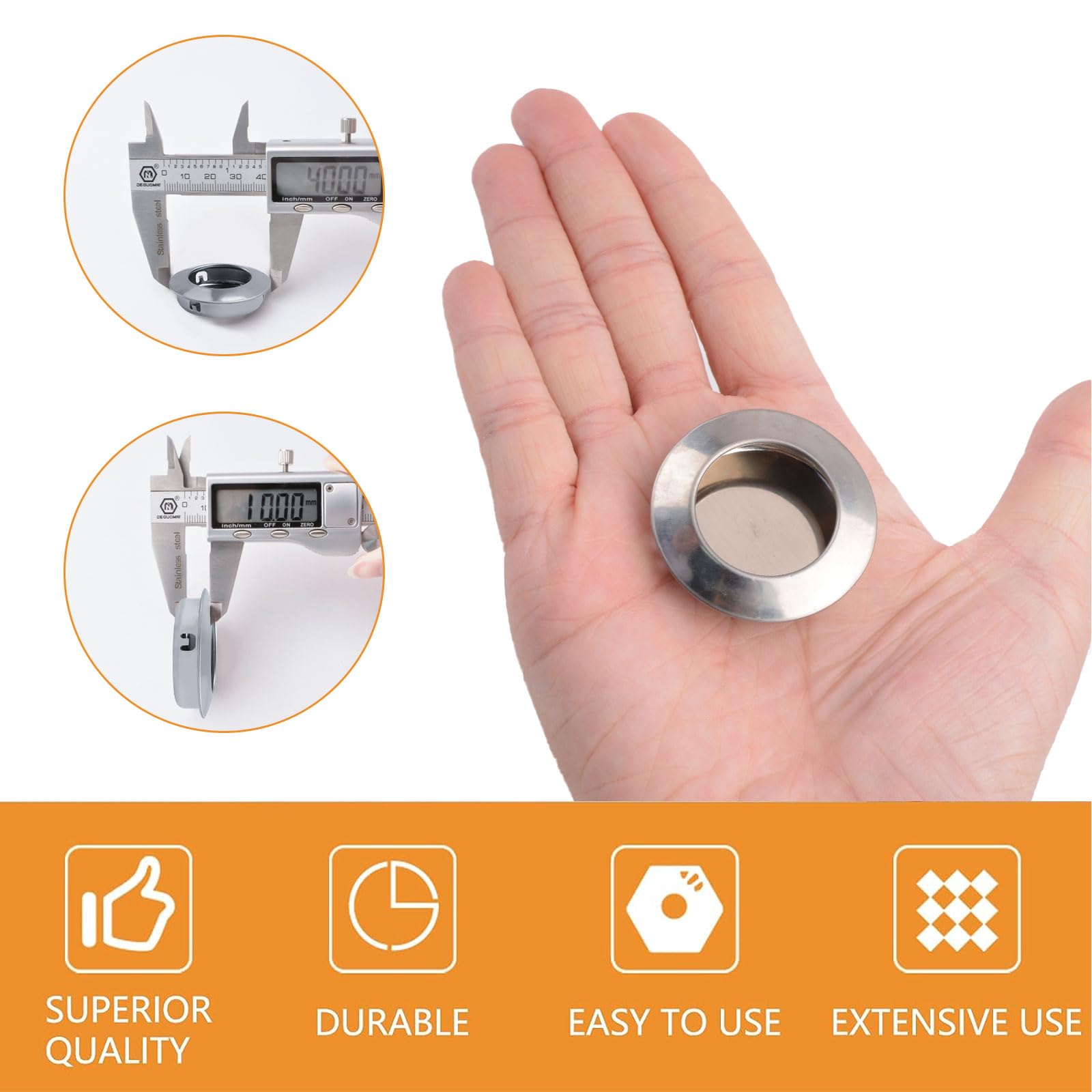 MOROBOR 8 Pack Round Sliding Closet Door Handles - Image 3