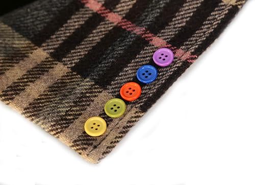 Miniatura 49 de 160 botones de costura de 5/8 pulgadas (0.591 in) para ropa, botones de color gris oscuro, botones de color gris oscuro, manualidades, proyecto