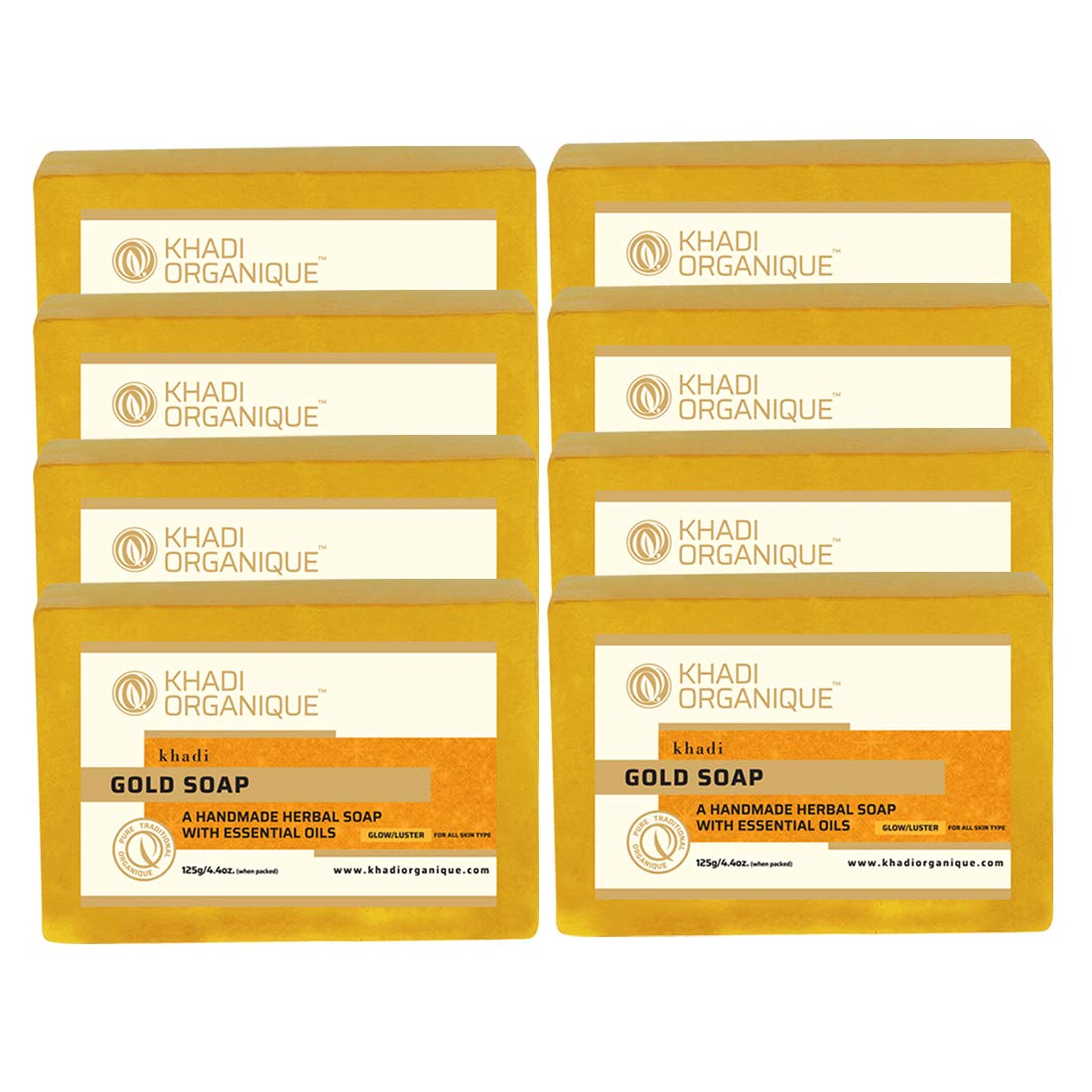 Natural Herbal Gold Soap Pack of 8