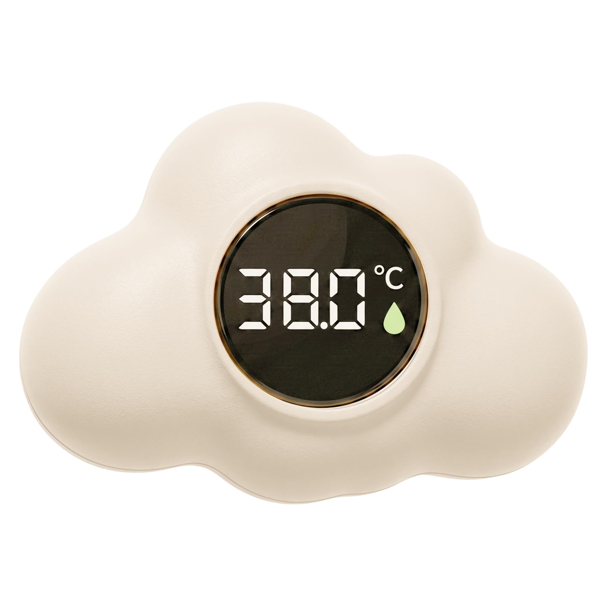 Bath Water Thermometer, Digital Baby Bath Thermometer, 3-Color Temperature Alert Floating Cloud Shape for Newborns, Beige, Water, Baby