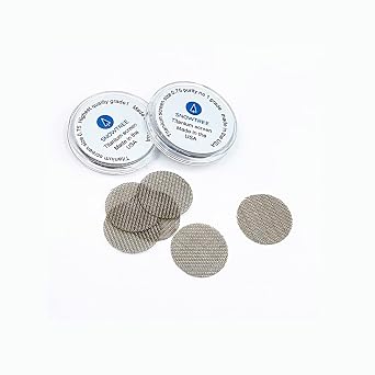 SnowTree - Titanium Screens - Replacement Screens for Your Glass Pieces - Titanium Metal Mesh for Superior Strength & Safety Higher Heat Resistance 14, 0.75"
