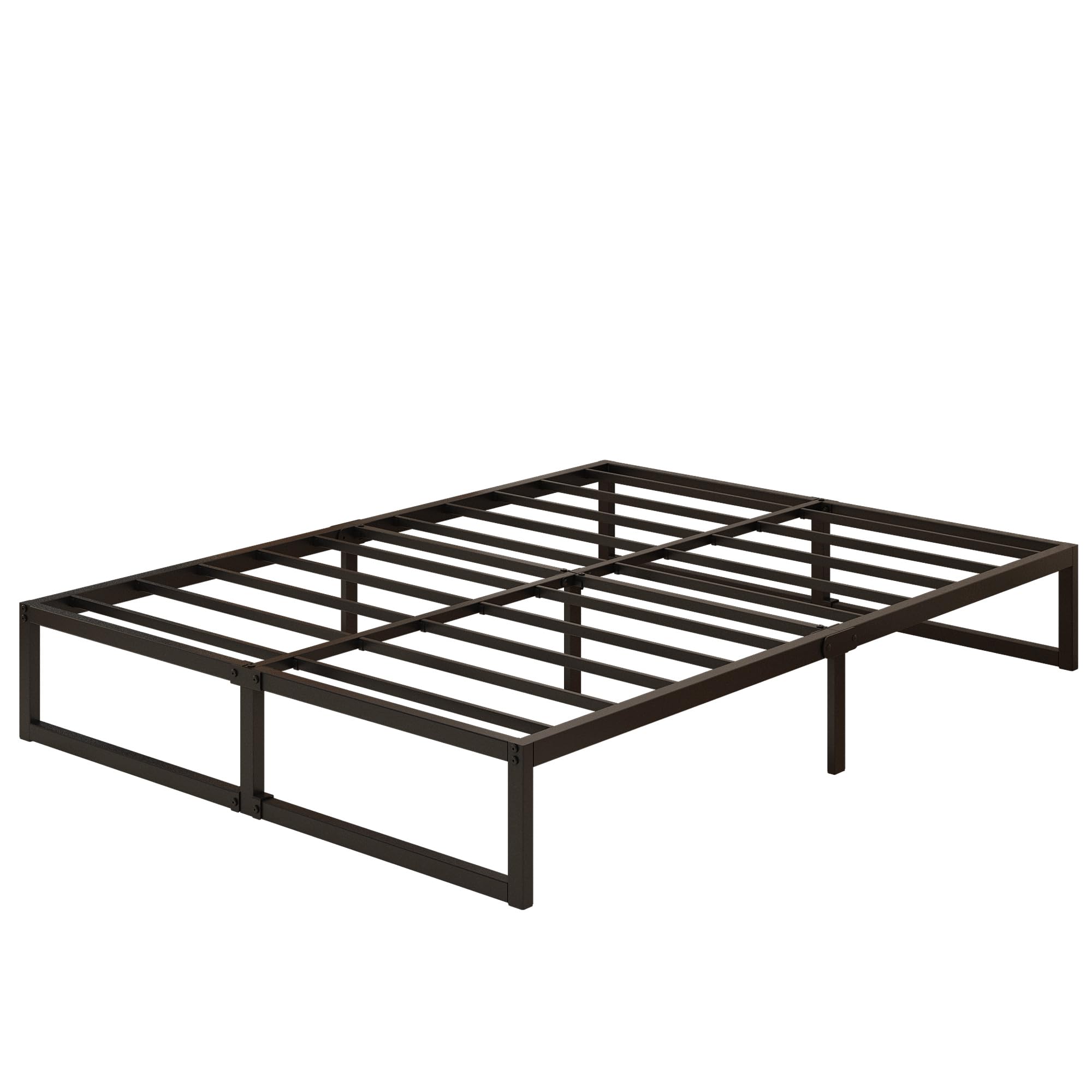 Yicensen Struttura Letto Matrimoniale 160x190 cm, Struttura Letto in Metallo, Supporto Solido, Facile da Montare, Design Silenzioso, Stile Moderno e Minimalista, Altezza 30 cm, Nero