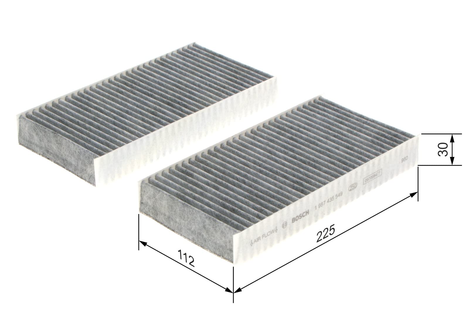Bosch R2413 Filtre Habitacle Charbon Actif – Anti-Odeurs, Pollen Et Poussière Pour Voiture