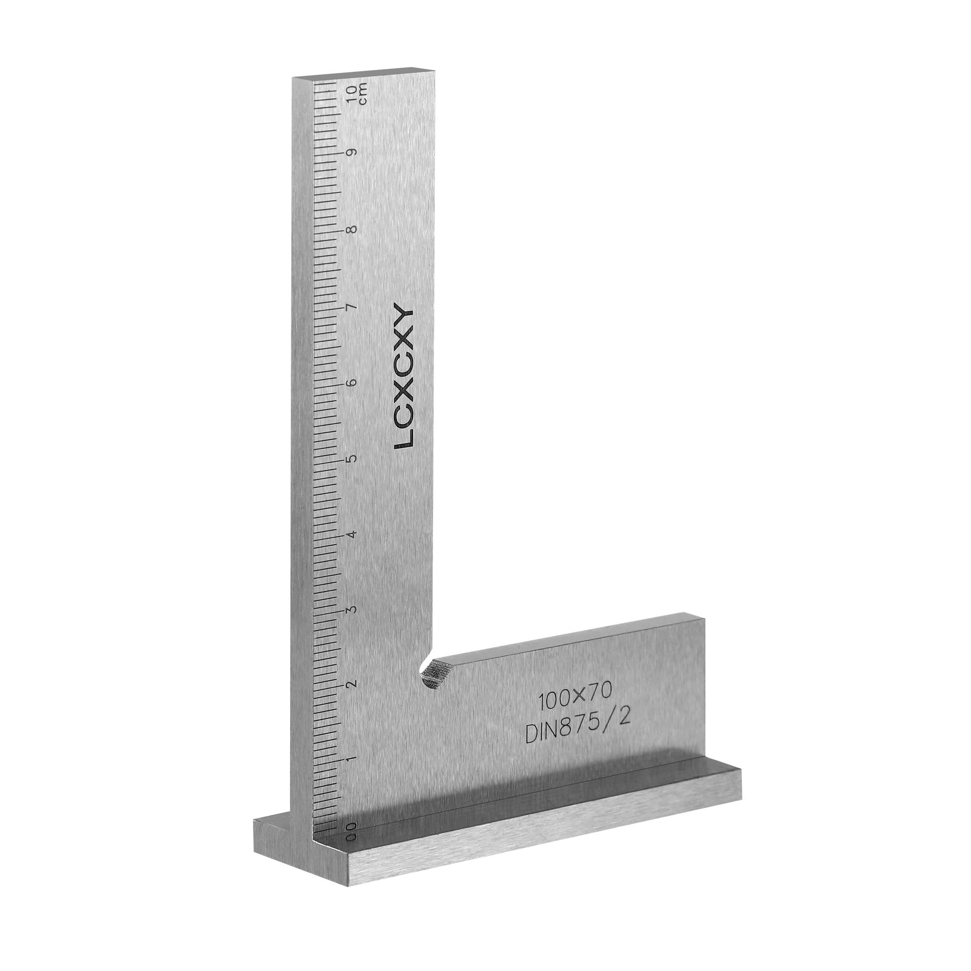 Escuadra Carpintero 100 x 70 mm Con Escala (cm), Metal Escuadra Precisión Angular 90° Base De Goniómetro, Escuadras Metalicas Carpintero Para Mediciones Angulares En La Construcción Metálica