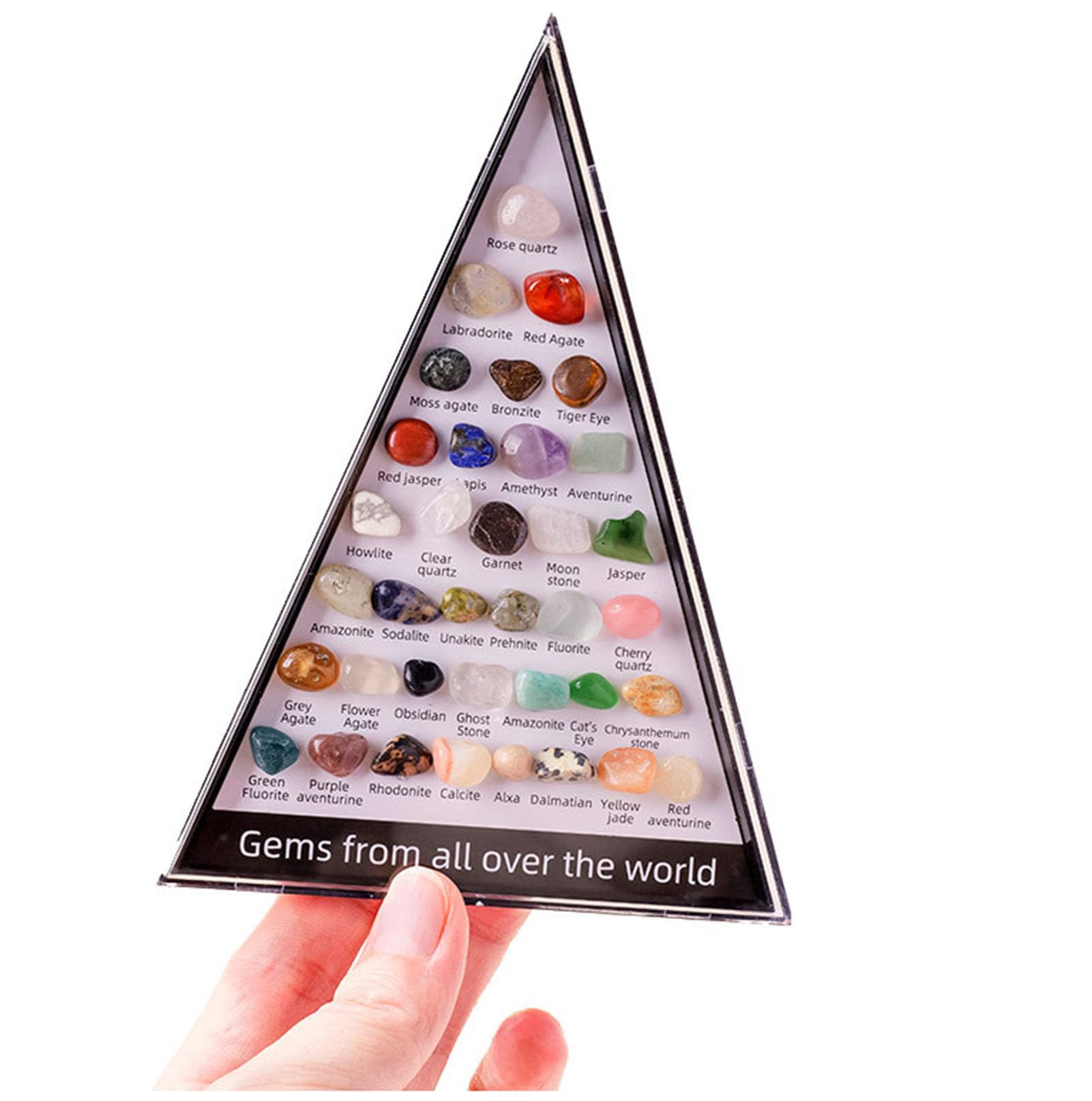 Zooeelly Rare Natural Naturally Mineral Specimen Collection Gift Box Exquisite Minerals-Square Acrylic Display Case for Mineral Enthusiasts,Geography Enthusiast,A