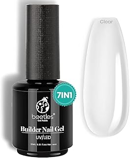 Beetles Gel Nail Polish Builder Nail Gel 7 in 1 Builder Strengthener Gel Clear Builder Nail Gel Color Hard Gel Builder Extension Nail Gel for Holiday Nails Gel Polish Nail Art Design Nail for Women