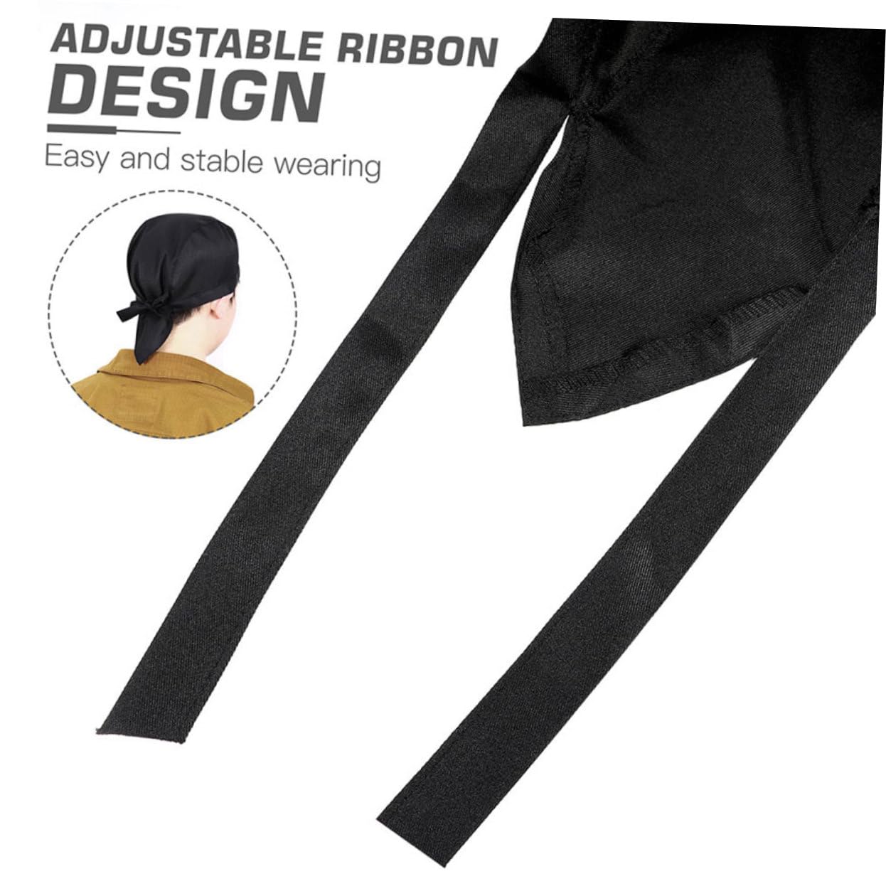 SOIMISS 10 Gorros de Cocina de Algodón Negro para Chef y Servicio | Pack de 10 Unidades, Diseño Sencillo, Ajuste Unisex para Adultos, Estilo Profesional y Práctico