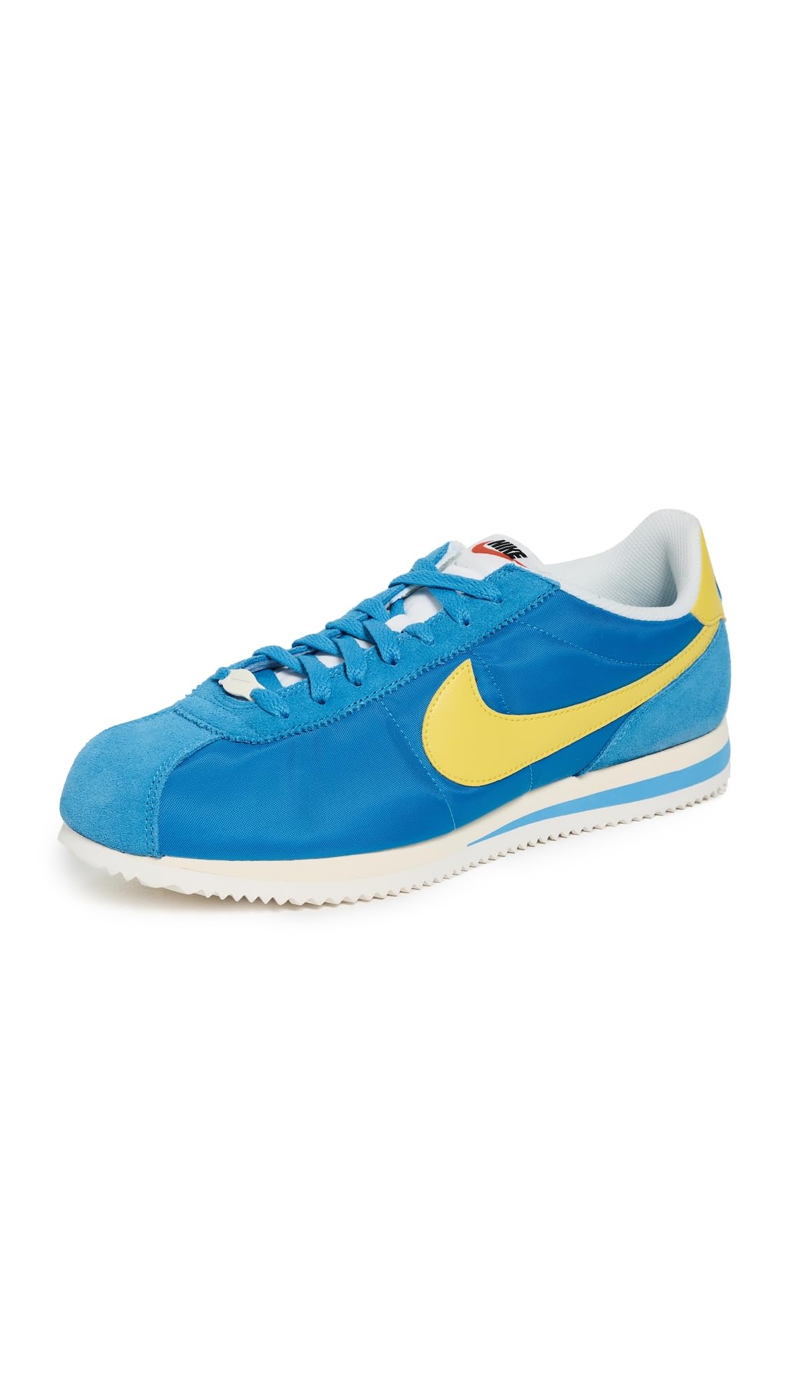 NIKE HF0263-402 Cortez Textile Men LT Photo Blue/Lightening-SAIL-Muslin UK 6.5