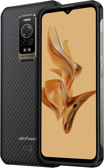 Ulefone Power Armor 17 PRO Rugged Smartphone, 108MP Triple Camera(Night Vision), Helio G99 8GB+256GB, 6.58'' 120Hz FHD+ Display, IP68 Waterproof Android 12 Phone, 3 Card Slot, Wireless Charge GPS NFC