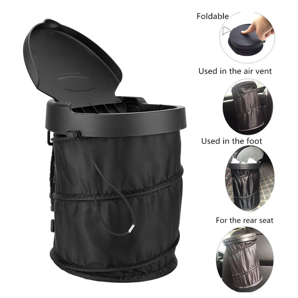 Piarktoy Pattumiera Per Auto, Bidone Della Spazzatura Portatile, Borsa Impermeabile Pieghevole -up, Cestino Dei Rifiuti, Cestino Della Spazzatura