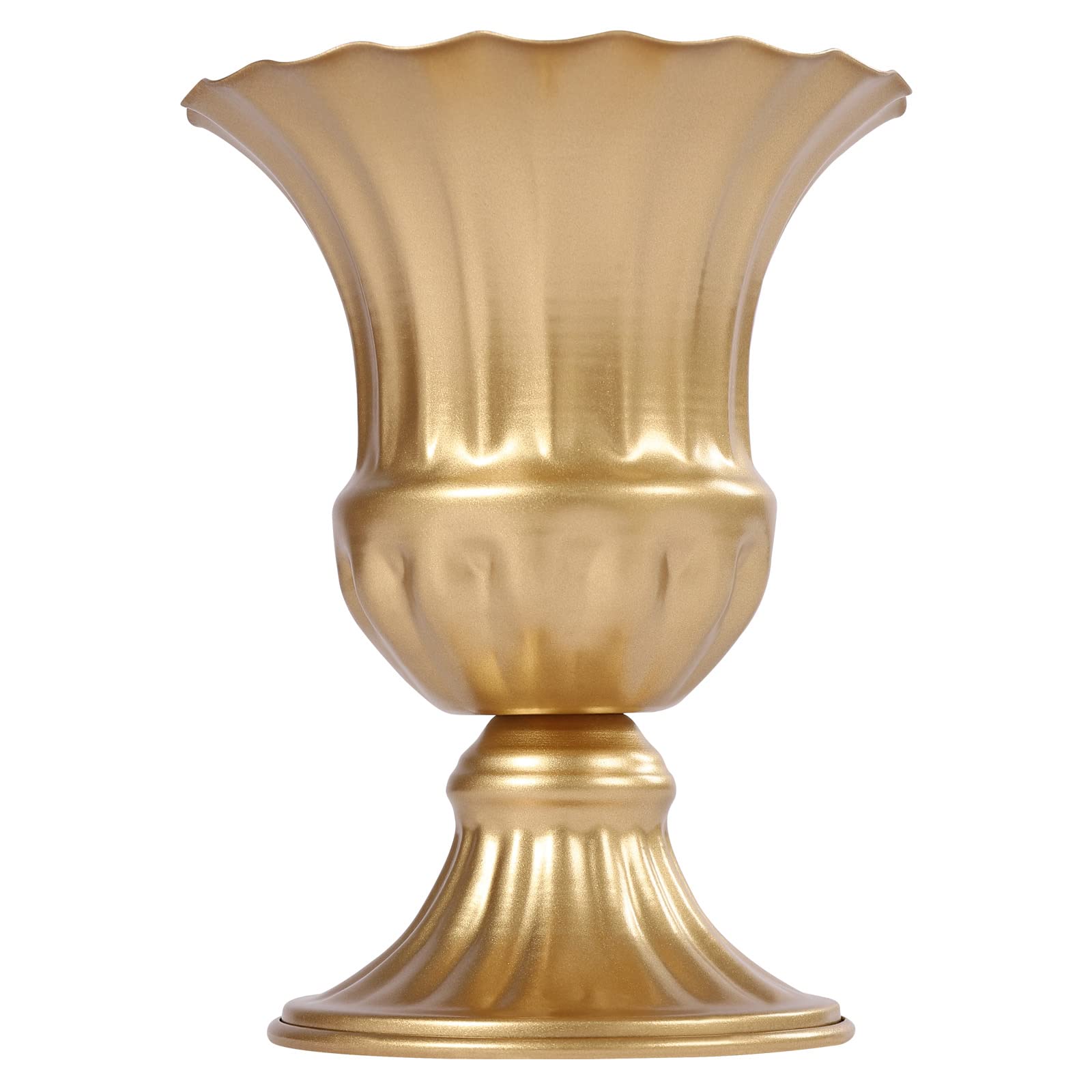 10 piezas de jarrón dorado, decoración de mesa central, jarrón de trompeta de metal, base de hierro fundido, urna, arreglos florales, maceteros, decoración, centros de mesa, decoraciones for fiestas
