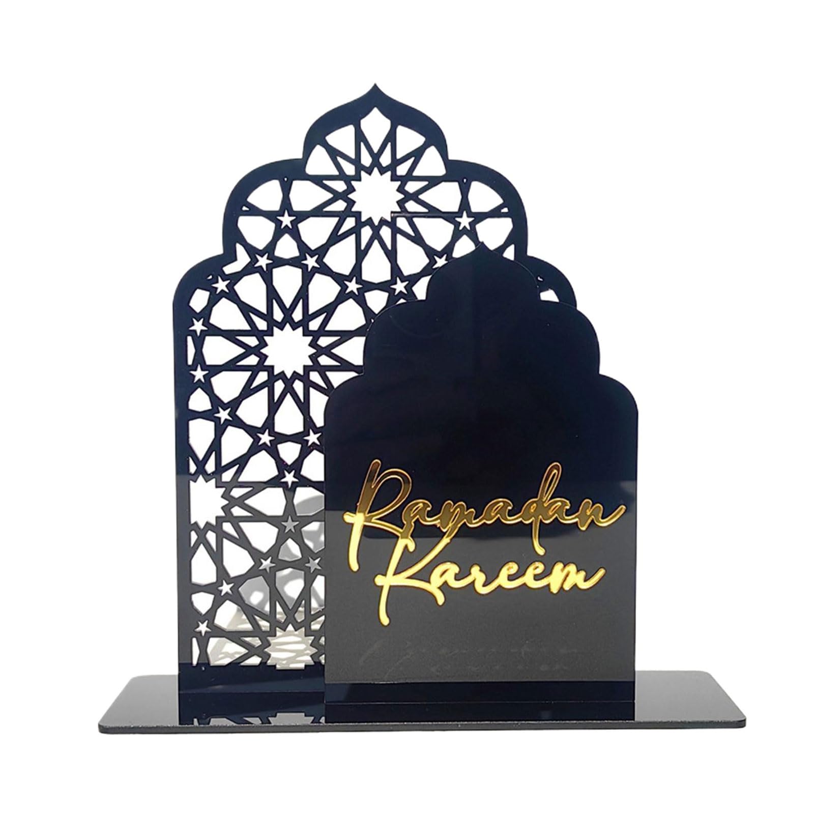 Tsophreniq Carving Decoration Unique Middle Eastern Castles Shape Eid Table Centerpieces Acrylic Texture Perfect for Eid Celebration Acrylic Decors