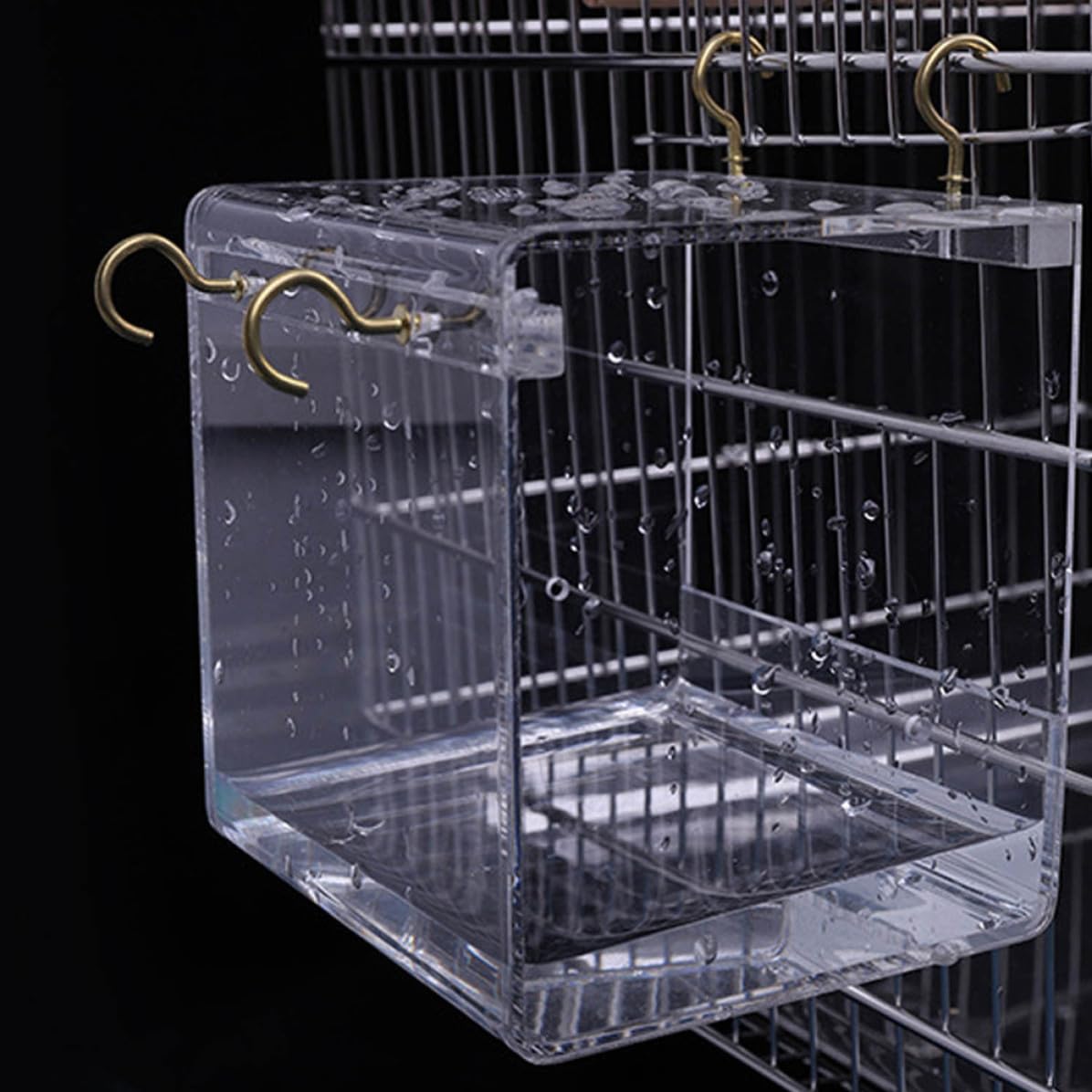 INOOMP Abgedeckter Vogelbadkäfig aus Kunststoff für Kanarienvögel