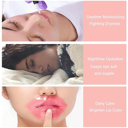 Miniatura 6 de 30 máscaras de labios, hoja de máscaras de labios de colágeno para labios secos, máscara de cuidado de labios de humedad, antiarrugas,