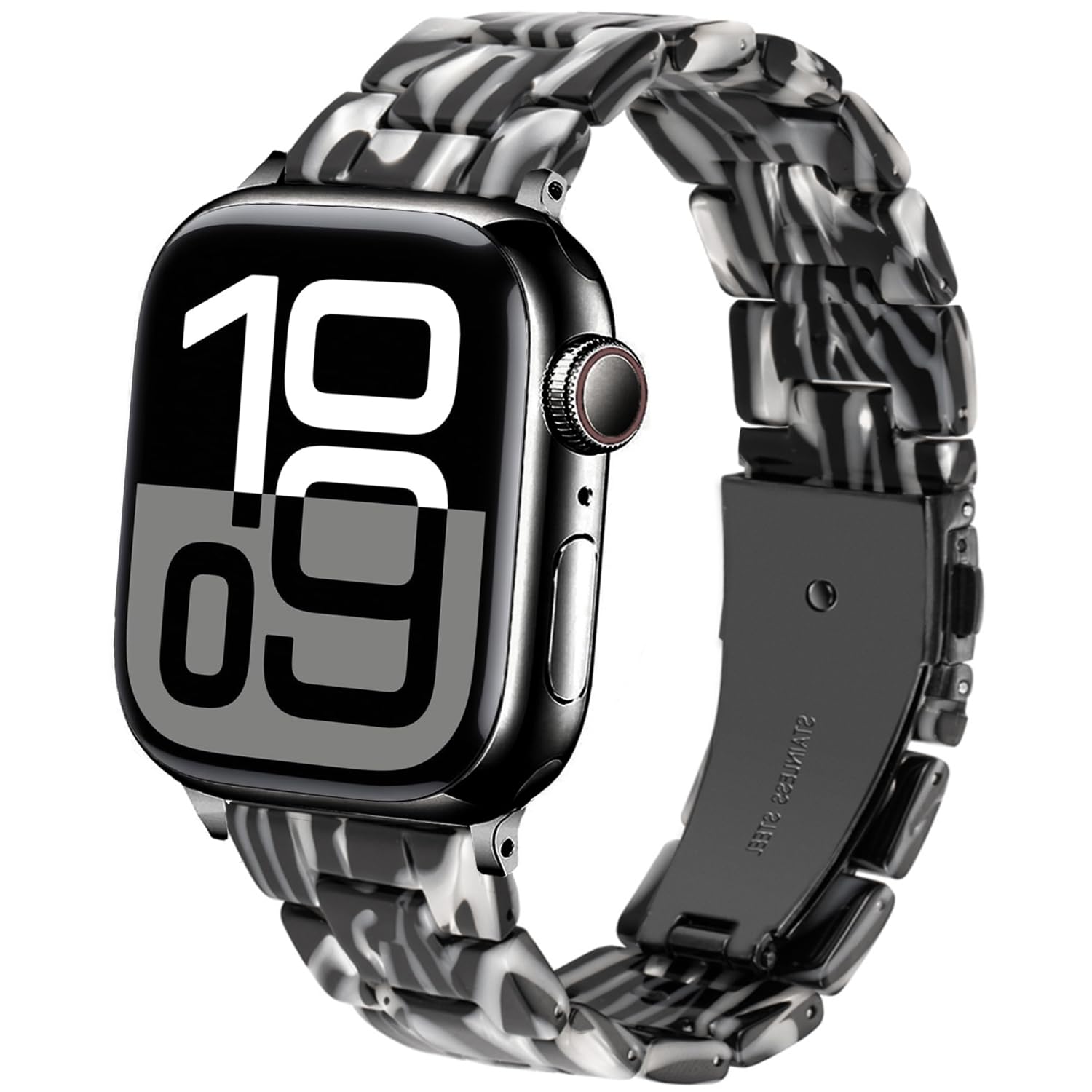 DEALELE Bands Compatible with Apple Watch 49mm 46mm 42mm 45mm 41mm 44mm 40mm 38mm, Colorful Resin Replacement Strap for iWatch Series 10/9 / 8/7 / 6/5 / 4/3 / Ultra/SE Women Men — view 12