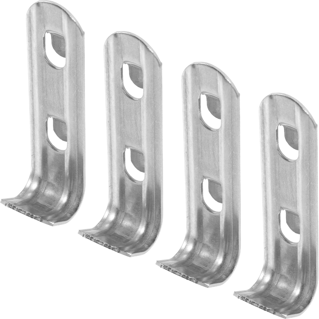 HOMSFOU Stainless Steel Shelf Hooks 4 Pack 2.6 Inch Refrigerator Freezer Clips Cabinet Supports for over Fridge Storage and Cooling Cabinet Organization