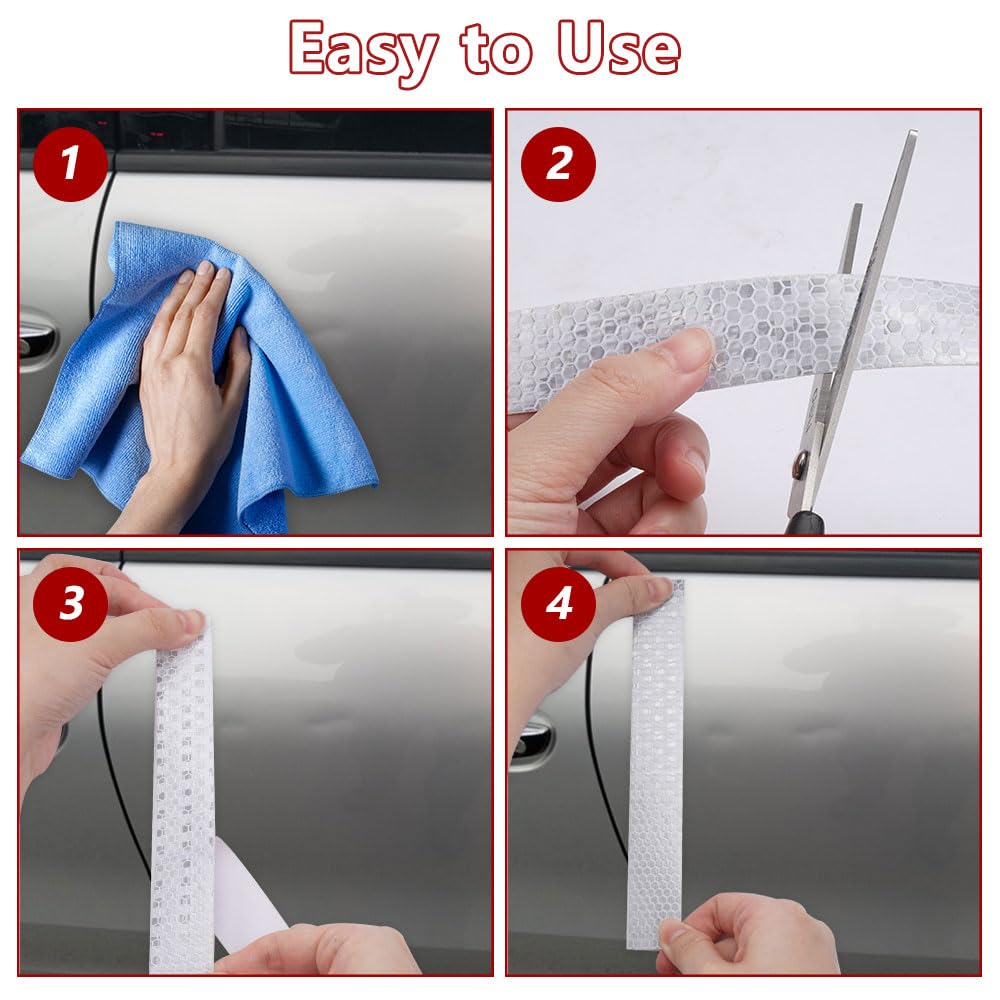23m x 2.5cm Waterproof Reflective Tape Self-Adhesive for Bicycle Vehicles Cars