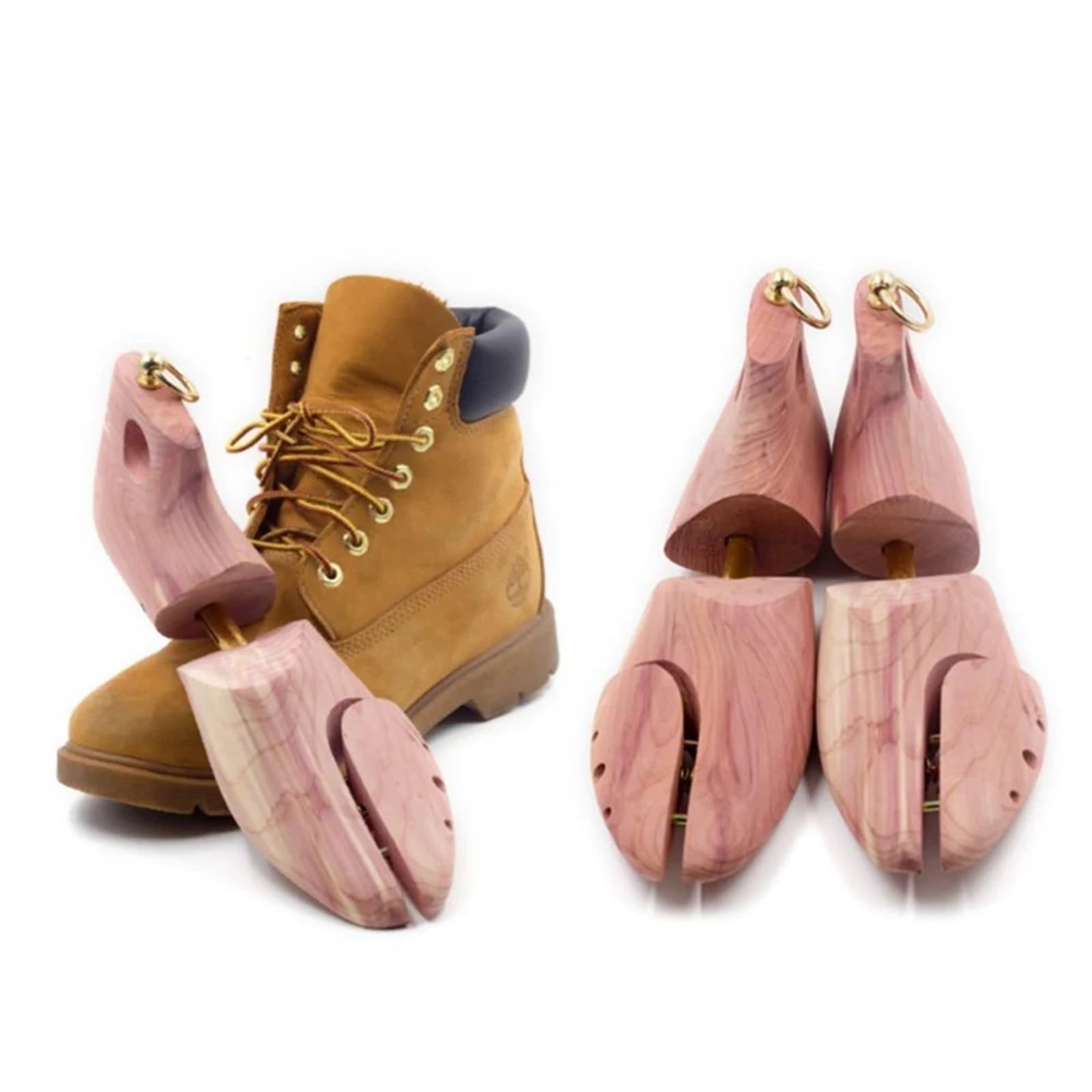 1 par de ensanchadores zapatos ajustables madera cedro rojo for hombre, soporte for árbol, dispositivo expansor botas
