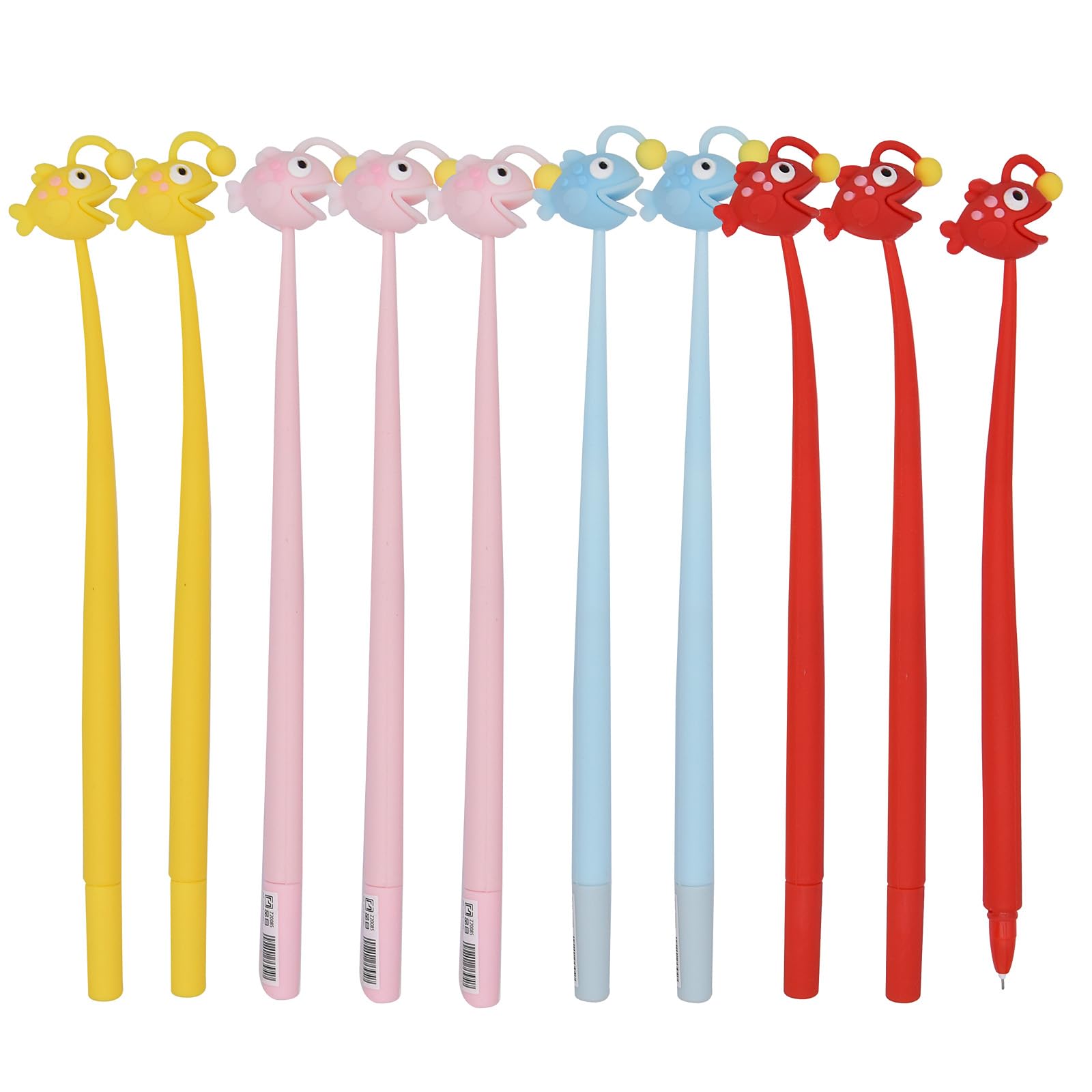 SIPLIV 10Pcs Creative Simulation Gel Ink Pen Bendable Silicone Ballpoint Pen Liquid Black 0.5mm Gel Ink Rollerball Pen, Office Stationery Supplies -