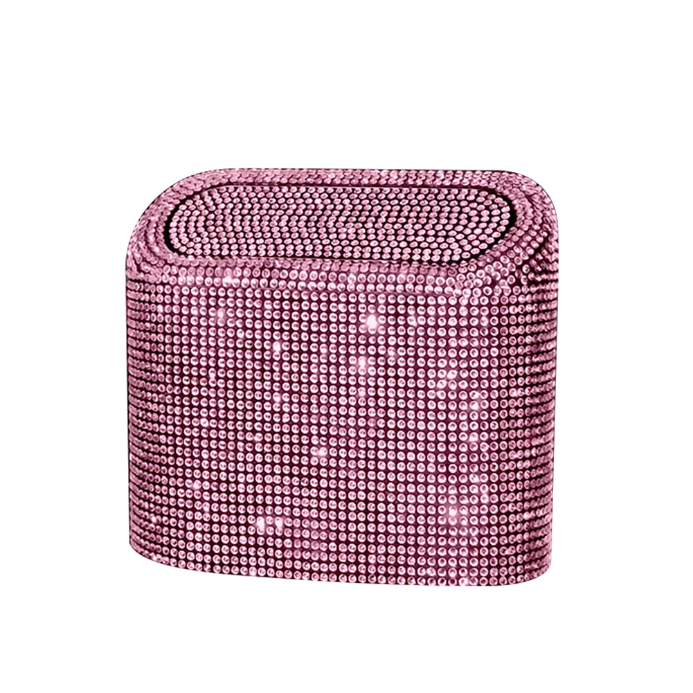 Car Garbage Can, Diamond Trash Can Mini Car Trash Can Flip Up Car Trash Can Waterproof Trash Can For Any Vehicle, Office,Home, Travel - (Crystal + Plastic)