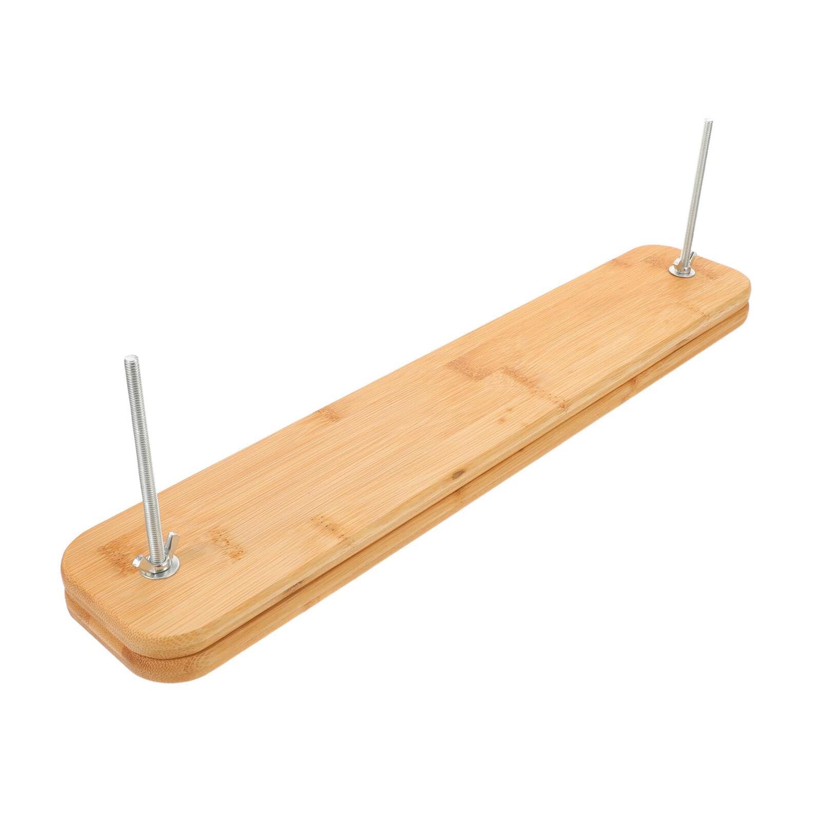 Toyvian Prensa de Encuadernación Rectangular de Madera 43,8×8 Cm con 2 Tornillos Ajustables, Herramienta de Sujeción para Libros, Kit de Suministros para Encuadernación Manual en Oficina