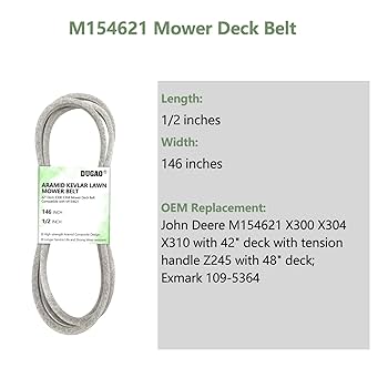 Joe　SC LLX 5m + 7m John Deere Original Equipment V-Belt #M154621 : Amazon.ca