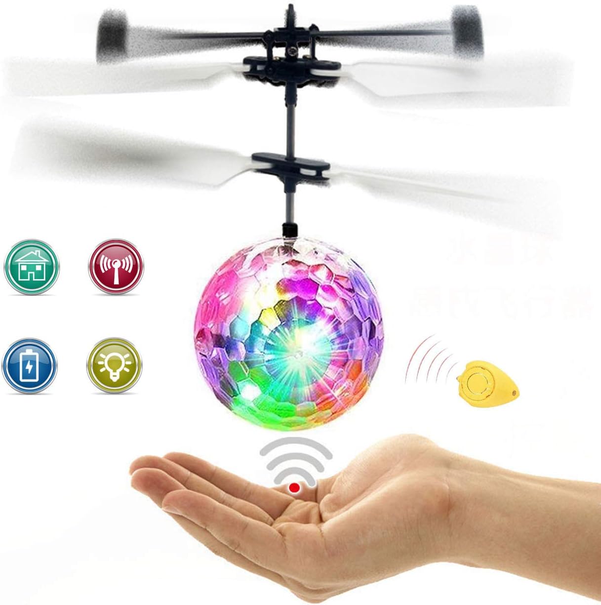 FANSIDI RC Flying Ball, Newest Helicopter Ball Infrared Induction Flying Toys with Colorful LED Shinning Lights RC Toys for Kids, Teens, Best Gifts Choices for Girls and Boys Toys