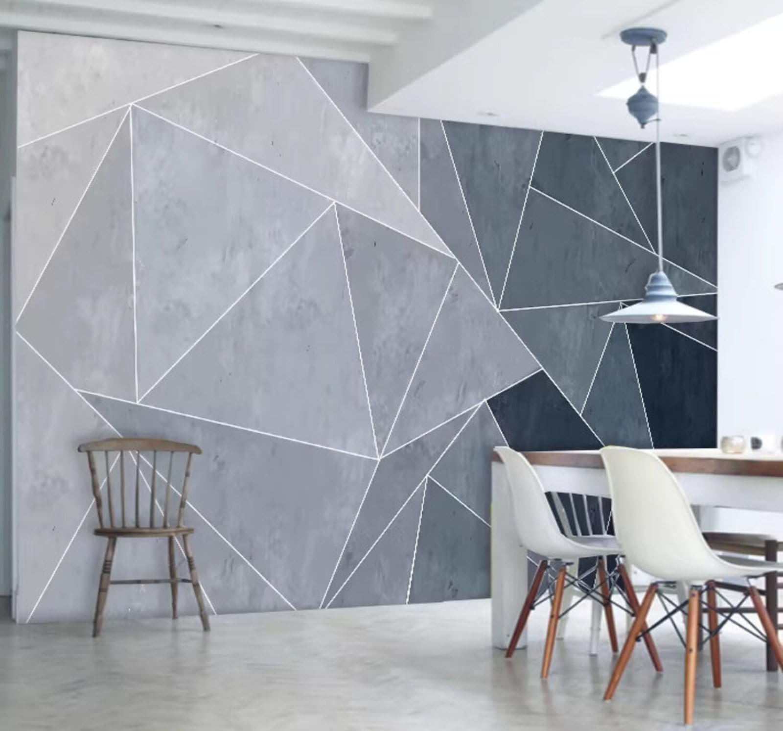 Abstract Three Dimensional Geometric Lines Distinctive 3D Wallpaper Easy Install Feature Office Living Room Sofa Bedroom TV Background Wall Decoration-250cm×170cm