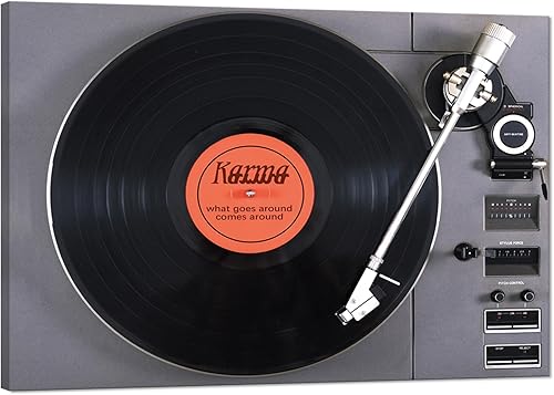 Novatique Cinta de casete retro para pared, arte de pared con música, tono retro, radio, imagen, decoración de habitación de niños, pintura musical