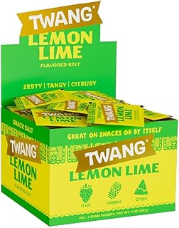 Twang Flavored Snack Salt Packets, Lemon Lime, Toppings for Popcorn, Fresh Fruits, Veggies & Chips, 1 Gram (Pack of 200)