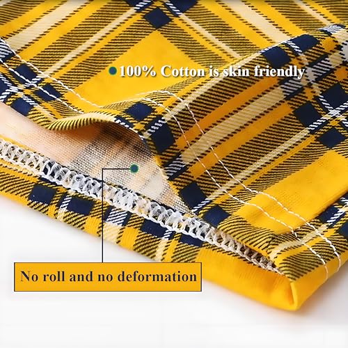 TAPUU Mens Cotton Plaid Boxer Woven Pajama Boxer Shorts3