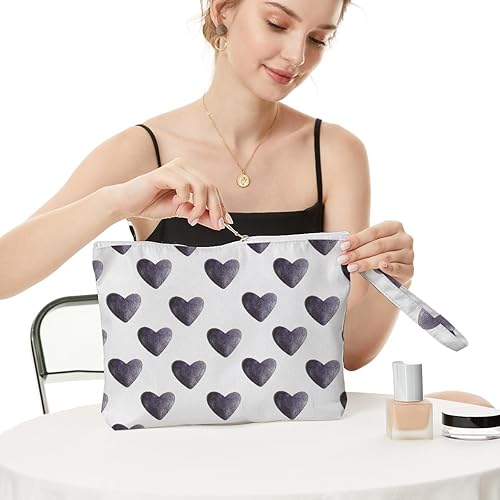 Miniatura 3 de Fokongna Bolsa húmeda de corazón para ropa húmeda y seca, bolsa de playa, bolsa de pañales para traje de baño, bolsa de maquillaje de viaje, bolsa