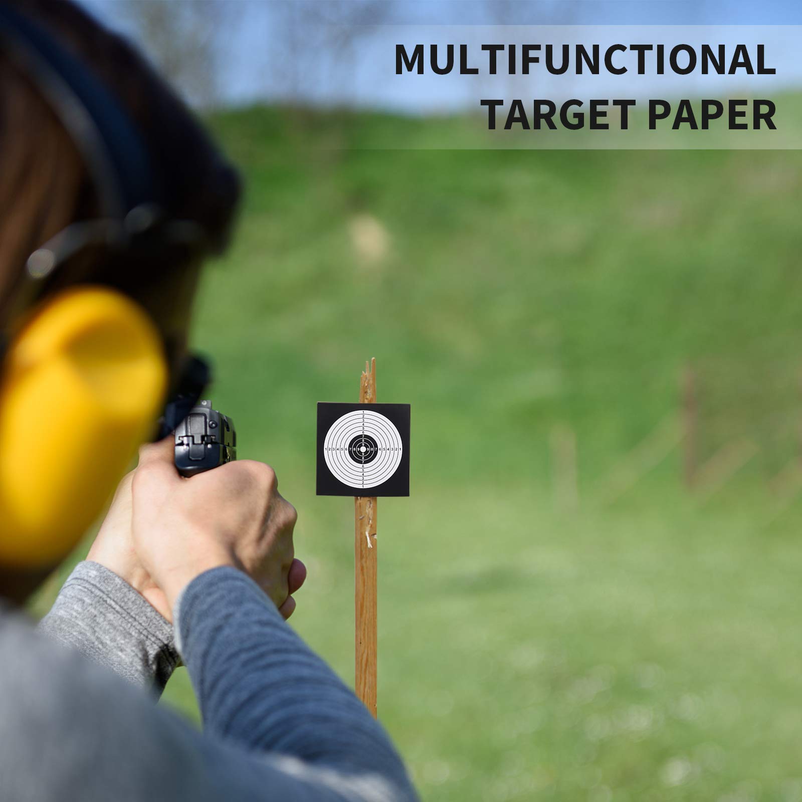 Buy HUNTVP 100pcs Paper Targets,for Rifles, Pistols, AirSoft, BB Pellet