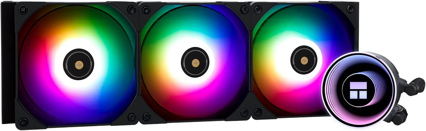 Thermalright Frozen Notte 360 BLACK ARGB V2 Water Cooling CPU Cooler, 360 CPU Cooler Specifications, 3×120mm PWM Fans, S-FDB Bearings, Suitable for AMD/AM4, Intel LGA 1700/1150/1151/1200/2011/2066