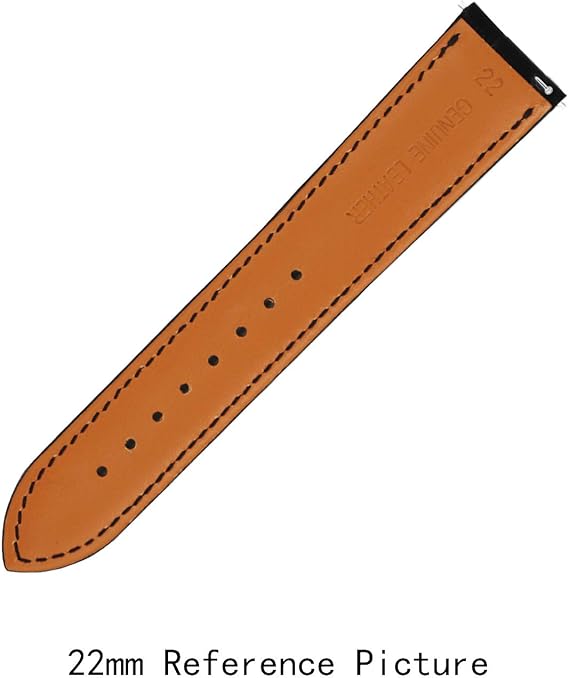 Quick Release Leather Watch Straps with Deployment Buckle Clasp,18mm 20mm 22mm 24mm,Replacement Black Brown Blue Bands for Men Women