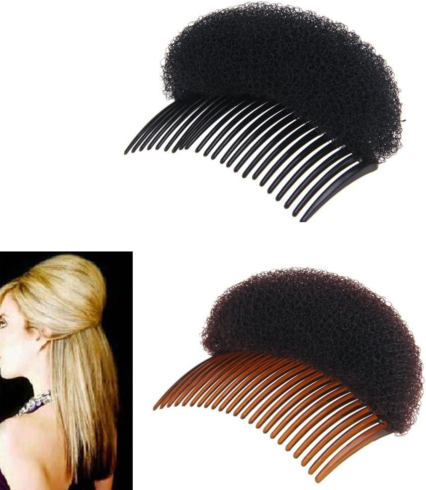 2pcs Women Lady Girl Hair Styling Clip Stick Bun Maker Bump Up Pads Foam Hair Base Inserts Braid Tool Hair Accessories