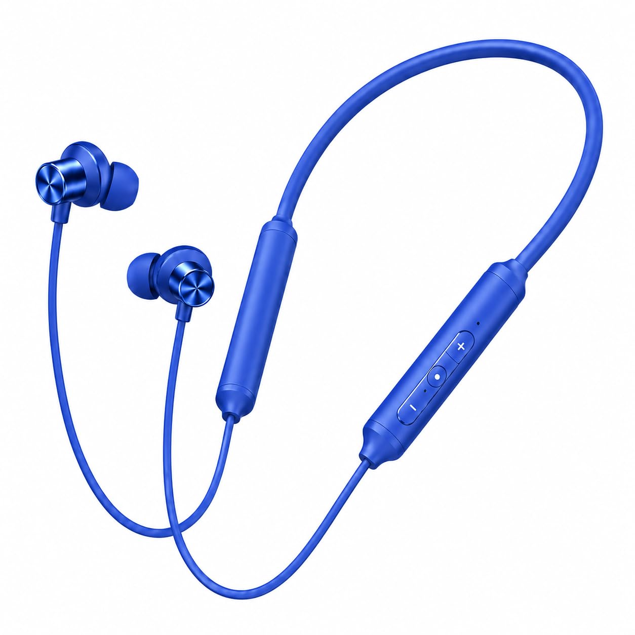 original wireless neckband for oneplus bullets z2 neckband, bluetooth in-ear earphones, magnetic buds and convenient controls, comfortable design for music, meetings and walking-(blue)