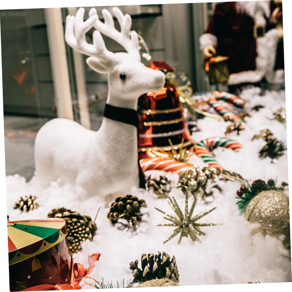 Cabilock 5St Schneedecke kunstschnee Artificial Snow ozdoby bożonarodzeniowe Christmas Decor Weihnachtsdecken Kunstdecke weihnachtsdorf zubehör Flauschige weiße Decke das Haustier