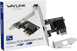 WAVLINK 1G Base-T PCIe Netzwerkkarte, 1000/100/10Mbps PCI Express Ethernet Adapter mit RTL8111H, 1G NIC für Windows 11/10/8/8.1/7/XP/Vista & Linux mit Low Profile Bracket