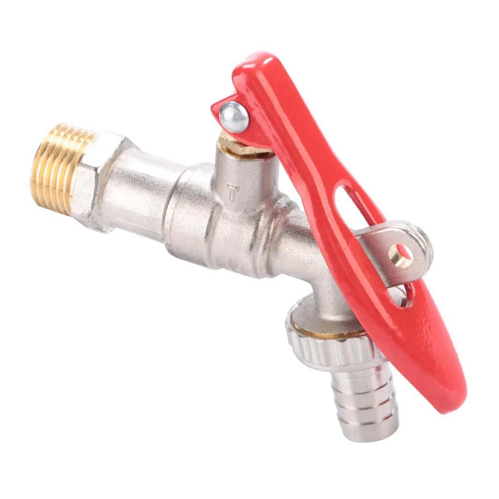 Grifo de agua con cerradura, rosca de latón de 1/2 pulgada, herramienta de jardín para uso doméstico, solución de riego duradera