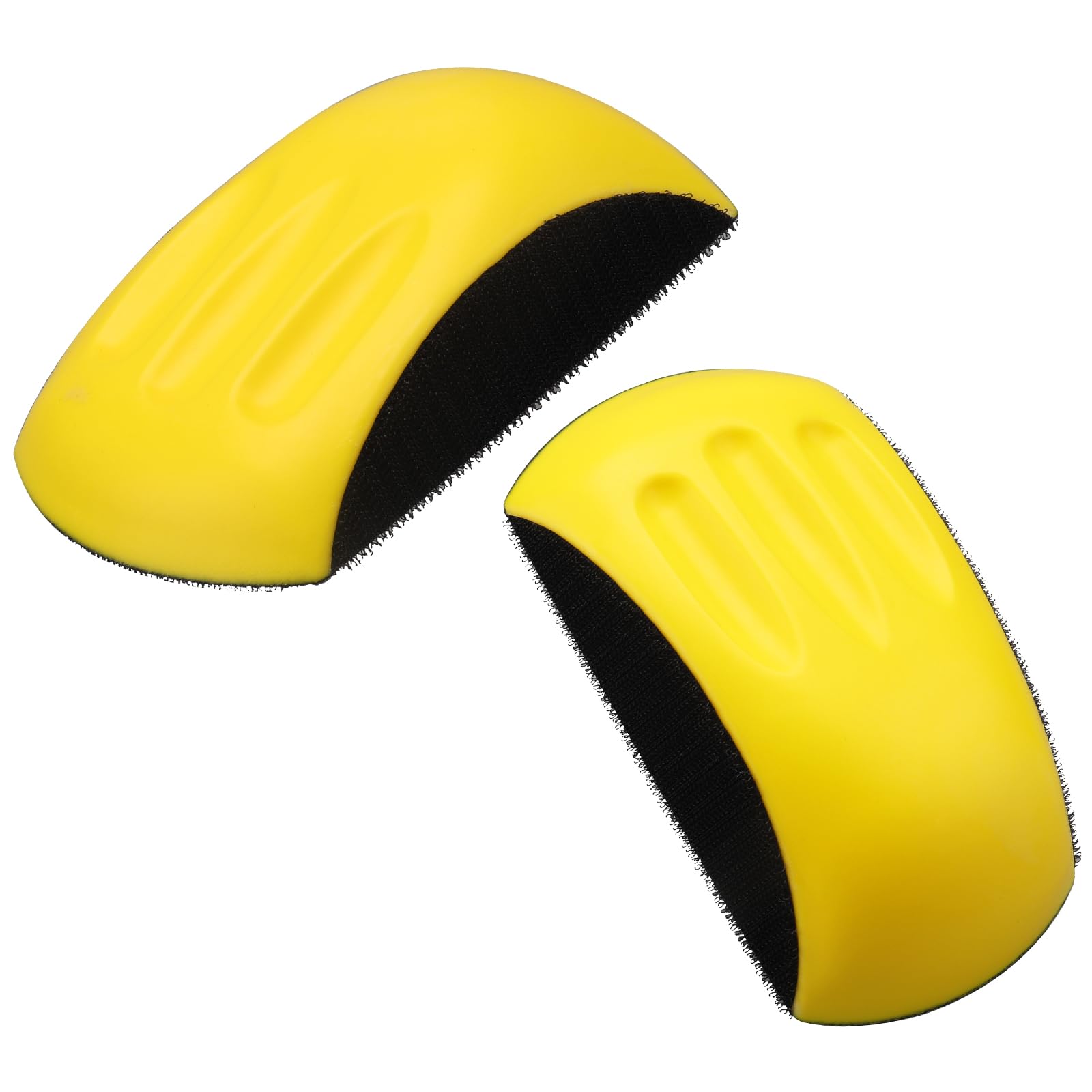 2-Pack 6 Inch Mouse Shaped Hand Sander Blocks - Hook & Loop Sanding Pads For Woodworking