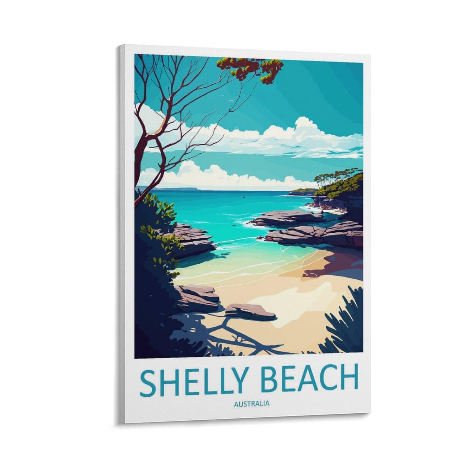 Amazon.com: Shelly Beach Travel Print Shelly Beach Décor Shelly