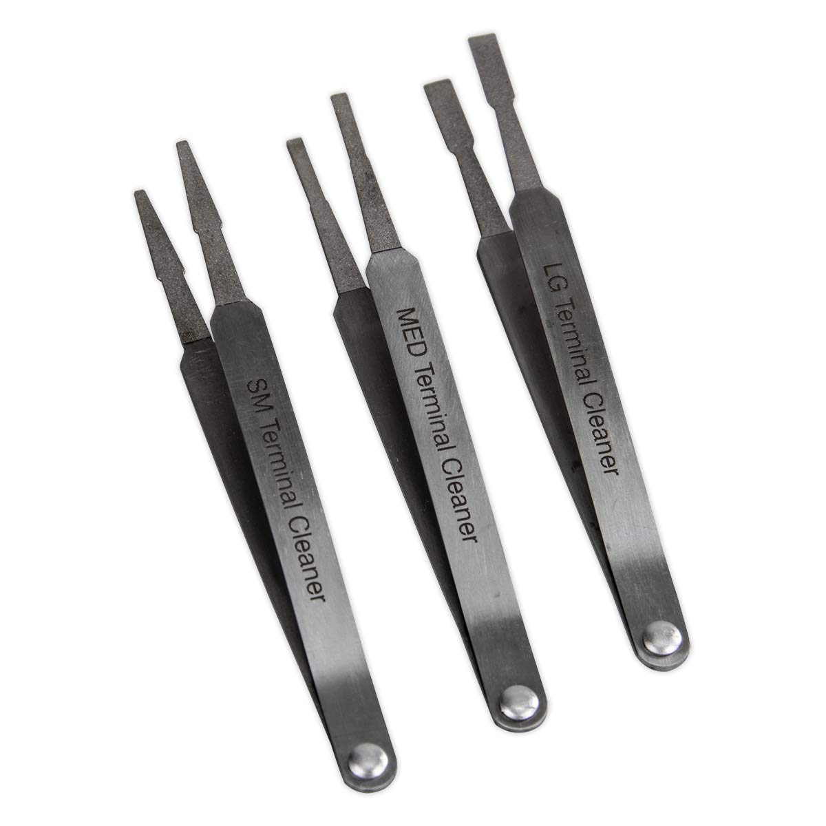 Sealey Vs9202 Terminal Cleaner Set 3Pc - Diamond Grip, Red - Image 2