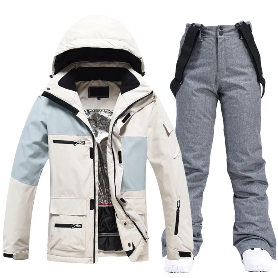 Ropa de esquí unisex, conjunto de traje de snowboard, chaquetas de esquí de nieve, chaquetas y pantalones de esquí