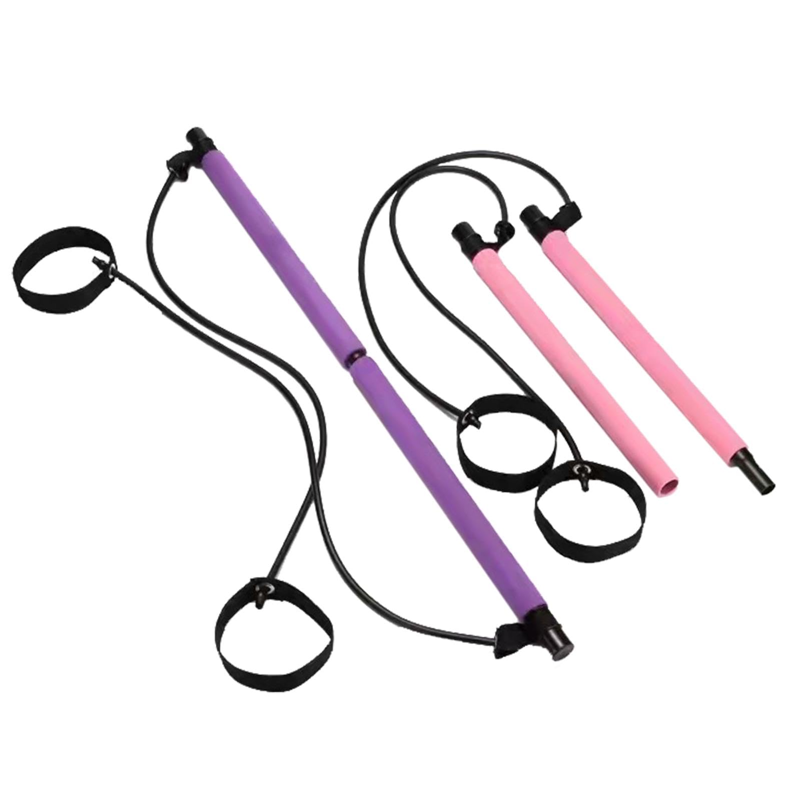 Pilates-Bar-Set – multifunktionales Fitnesszubehör | Widerstandsbänder Pilates Bar Set | Kraftgewichtsausrüstung, leichte elastische Fusion Bar Pilates Stretch für Frauen, Männer, Mädchen